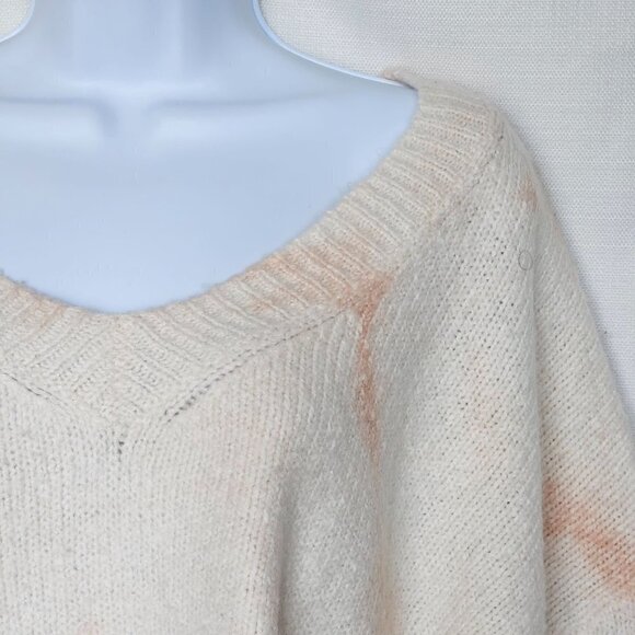 Anthropologie Oversize Maggie Bell Sleeves Knit Pullover Sweater Cream Women's M - Picture 12 of 13
